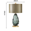 Axyaa Crystal Glass Droplet Desk Lamp with LED Lights for Modern Luxury Home Decor