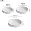 Axyaa Circular Ceramic Salad Plate Set for Molecular Cuisine and Steaks