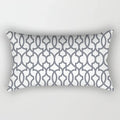 Axyaa Geometric Grey White Square Pillowcase for Home Decor and Living Room