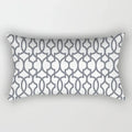 Axyaa Nordic Grey White Geometric Square Pillowcase for Home Decor