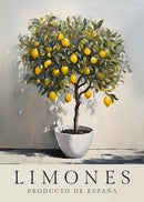 Elegant Olive Tree & Lemon Canvas Poster for Dormitory Home Decor by Axyaa.