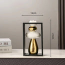 Axyaa Geometric Golden Vase with Rockery Stones for Stylish Floral Arrangements