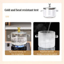 Axyaa Glass Soup Pot with Lid, High Temp Resistant, Induction Kitchen Pan