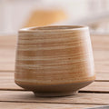 Coarse Pottery Glazed Teacups Set by Axyaa - Japanese Style Coffee Mugs for Home Decor