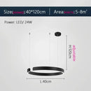 Axyaa LED Full Spectrum C-ring Pendant Light: Modern Luxury Minimalist Lighting for Home Decor.