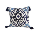 Axyaa Floral Alpaca Elephant Embroidered Lumbar Pillow Cover - Boho Style