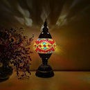 Axyaa Vintage Mosaic Glass Table Lamp Handcrafted Art Deco Night Light