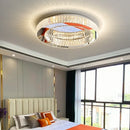 Axyaa Crystal LED Ceiling Light, Dimmable Modern Living Room Fixture