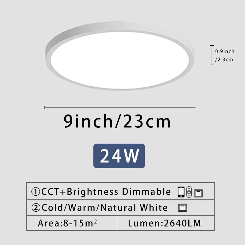Axyaa 20" LED Smart Ceiling Lamp with Remote Control for Bedroom and Living Room