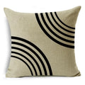 Axyaa Geometric Prints Linen Pillowcase - Square Cushion Cover for Bedroom and Car