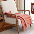 Axyaa Cozy Plaid Knit Cotton Throw Blanket - 50"x70" - Orange Khaki Green - All Season