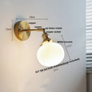 Axyaa White Glass LED Wall Lights - Modern Nordic Rotate Sconce Lampara De Pared