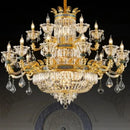 Axyaa All-Copper Crystal Chandelier: Luxurious European Court Style LED Living Room Lamp