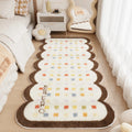 Axyaa Checkerboard Carpets: Fluffy Irregular Soft Rug for Bedroom & Living Room