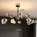 Axyaa Luxury Crystal Chandelier for Living Room and Bedroom, Indoor Ceiling Light