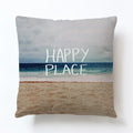Summer Beach Alphabet Linen Pillowcase by Axyaa - Decorative Throw Pillow Cover