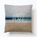 Summer Beach Alphabet Linen Pillowcase by Axyaa - Decorative Throw Pillow Cover