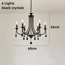Axyaa Classic Black Crystal Chandelier for Living Room and Dining Area