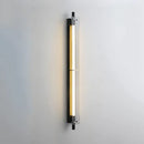 Axyaa Modern Glass LED Wall Light, Industrial Black Sconce for Living Room, Corridor, Hotel