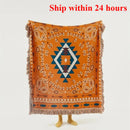 Axyaa Bohemian Fringed Outdoor Picnic Blanket