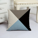 Blue Arrow Geometric Petal Linen Pillowcase by Axyaa