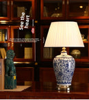 Axyaa Ceramic LED Desk Lamp for Stylish Bedroom and Hotel Room Decor