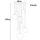 Axyaa Nordic Home Decoration Stair Chandelier Living Room Dining Room Indoor Lighting