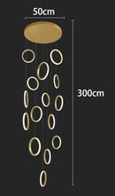 Axyaa Modern Chandelier Stair Pendant Living Room Lights Interior Lighting