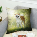 Axyaa Shiba Inu Pillow Cover for Decorative Home and Car Cushions