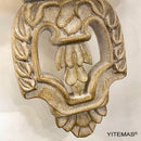 Axyaa Retro Wooden Wall Sconce with Fabric Shade for Bedroom and Living Room