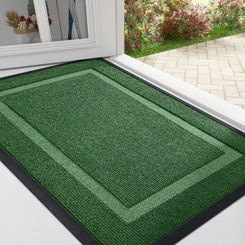 Axyaa Rubber Indoor Outdoor Entryway Mat Easy Clean Low Profile Fade Resistant Mats
