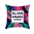 Flamingo Flower Rainforest Cushion Cover with Tropical Plant Animal Pattern by Axyaa