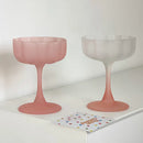 Axyaa Flower Petal Wine Glasses Set Nordic Cocktail Goblet Clear Champagne Milk Cup