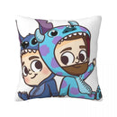 Axyaa Square Pillowcase Comfort Cushion Cover Polyester Throw Pillow for Home Sofa