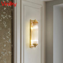 Axyaa Crystal Corner Wall Lamp Sconce - Modern Bedroom Living Room LED Lighting