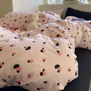 Axyaa Korean Pink Girls Bedding Set 2025 - Queen/Full Size Quilt Cover Set