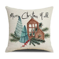 Axyaa Christmas Birds Pillowcase 45X45cm Linen Cushion Cover for Sofa