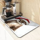 Axyaa Christmas Draining Mat: Super Absorbent Coffee & Dish Drying Pad