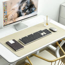 Axyaa Desk Pad Mouse Pad Faux Leather Table Cover Dual Use Writing Mat