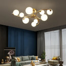 Axyaa Glass Pendant Light - Modern Minimalist Magic Bean Hanging Lamp for Living Room, Dining Room, Bedroom