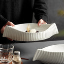 Axya Ceramic Double Layer Plate Set for Sushi, Desserts, Snacks, Salad - Unique Tableware