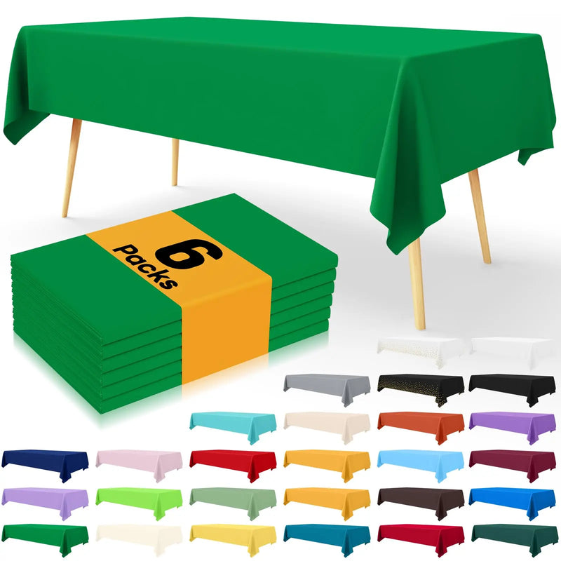 Axyaa Waterproof Plastic Table Covers 54X108inch