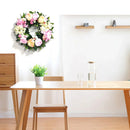 Axyaa Spring Summer Artificial Flower Wreath Home Decor for Front Door Wedding Party
