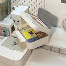 Axyaa Desktop Organizer Box with Lid and Partitions