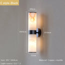 Axyaa Marble Wall Lamp Black Gold E27 Sconce for Living Room Bedroom Lighting