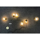 Axya Brass Glass Ball Chandelier for Living Room Dining Art Decor