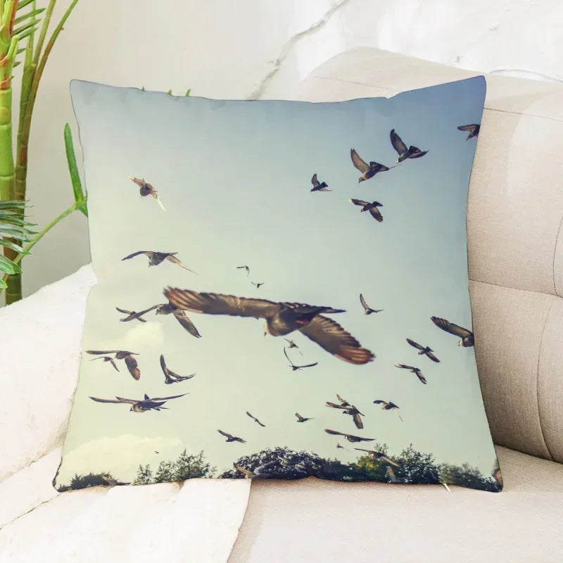 Axyaa Sea Waves Beach Pillowcase - Creative Office Car Home Lumbar Cushion Cover