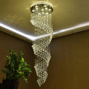 Axyaa Luxury Spiral Crystal Chandelier for Modern Interior Design