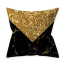 Axyaa Golden Black Pattern Decorative Cushion Cover 45*45CM for Home Sofa Car