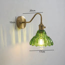 Axyaa Brass Glass LED Wall Lamp for Home Decor Lighting